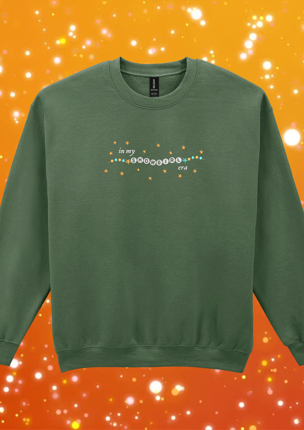 In my showgirl era - friendship bracelet - Embroidered Crewneck Sweatshirt