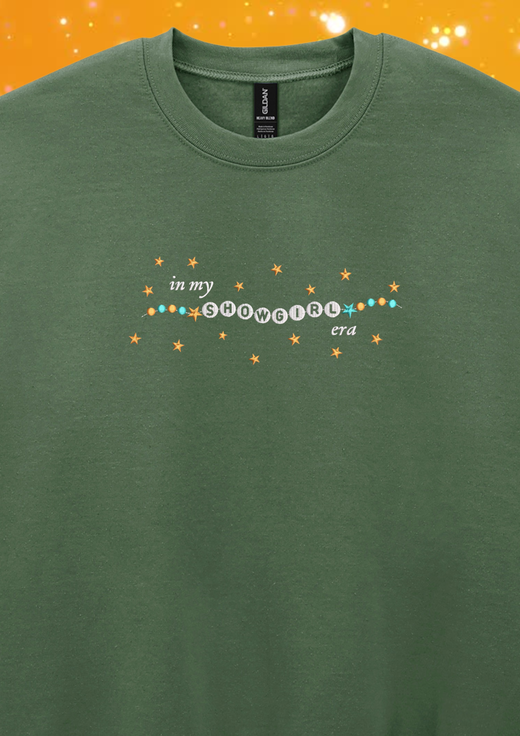 In my showgirl era - friendship bracelet - Embroidered Crewneck Sweatshirt