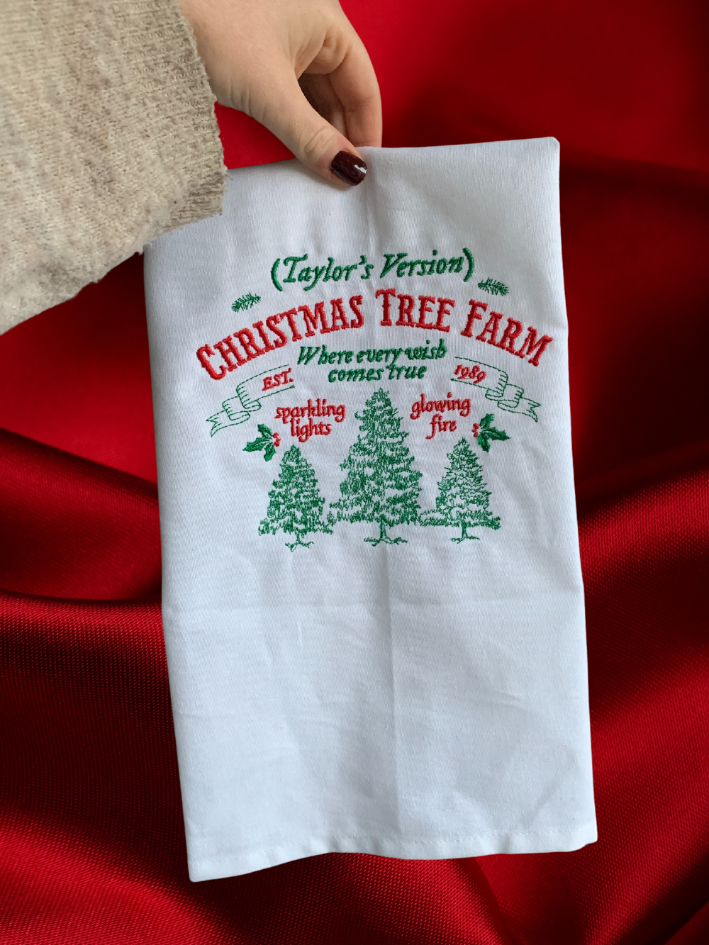 Christmas Tree Farm Tea Towel