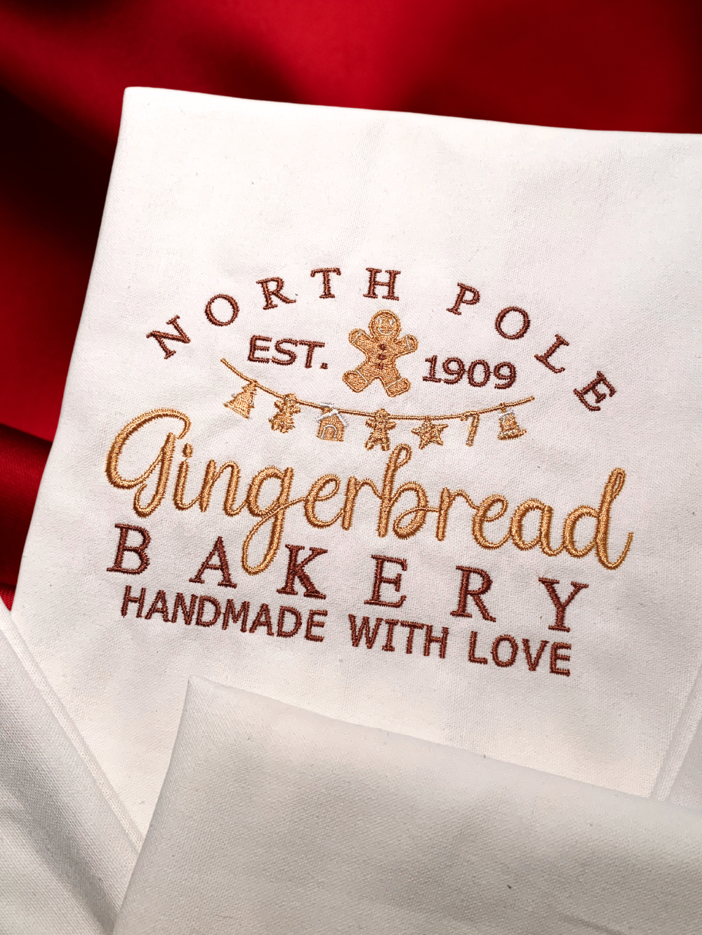 North Pole Gingerbread Bakery Tea Towel