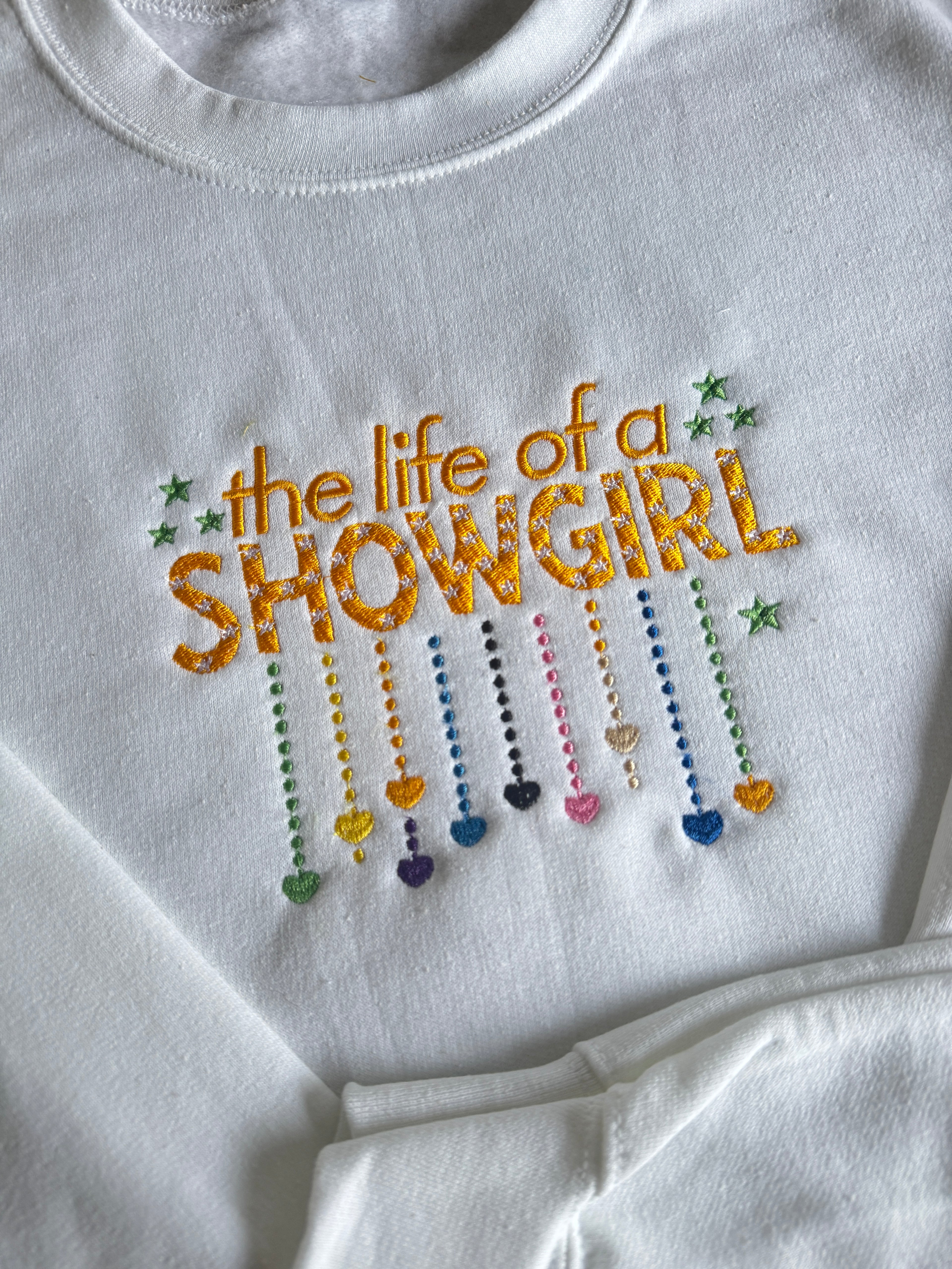 Life of a Showgirl - Embroidered Crewneck Sweatshirt
