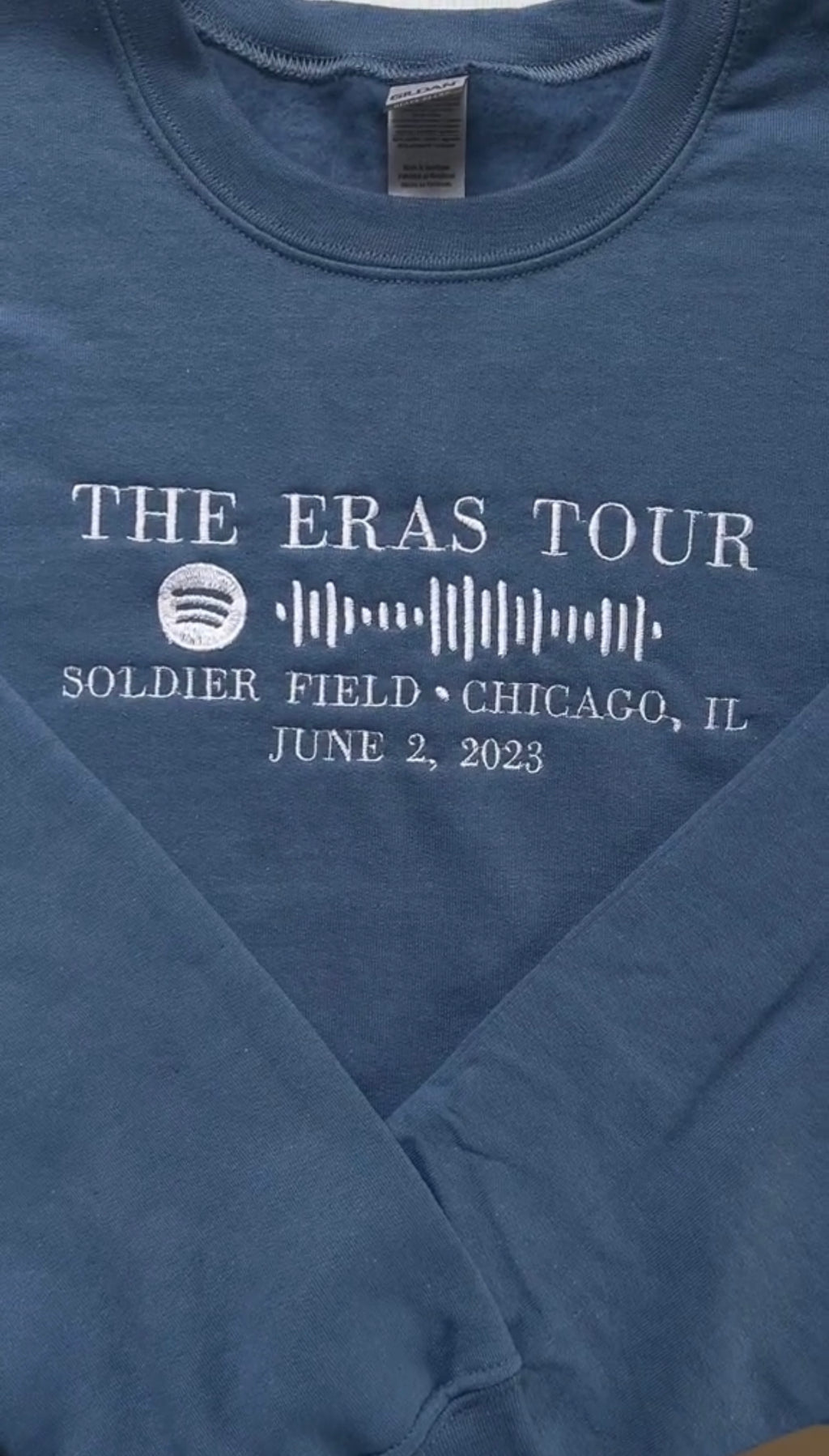 The Eras Tour, song code, CUSTOMIZED, embroidered sweatshirt