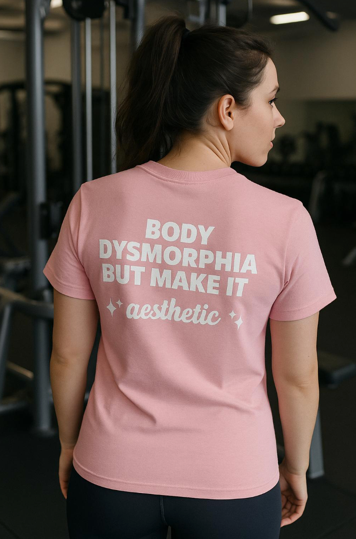 Body dysmorphia but make it aesthetic – Oversized Gym Tee (Unisex)