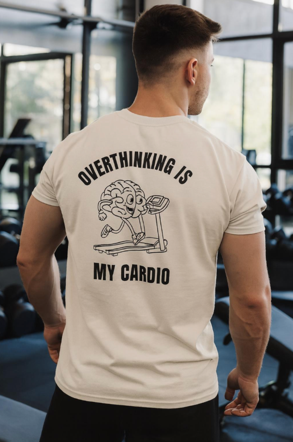 Overthinking is my cardio – Oversized Gym Tee (Unisex)