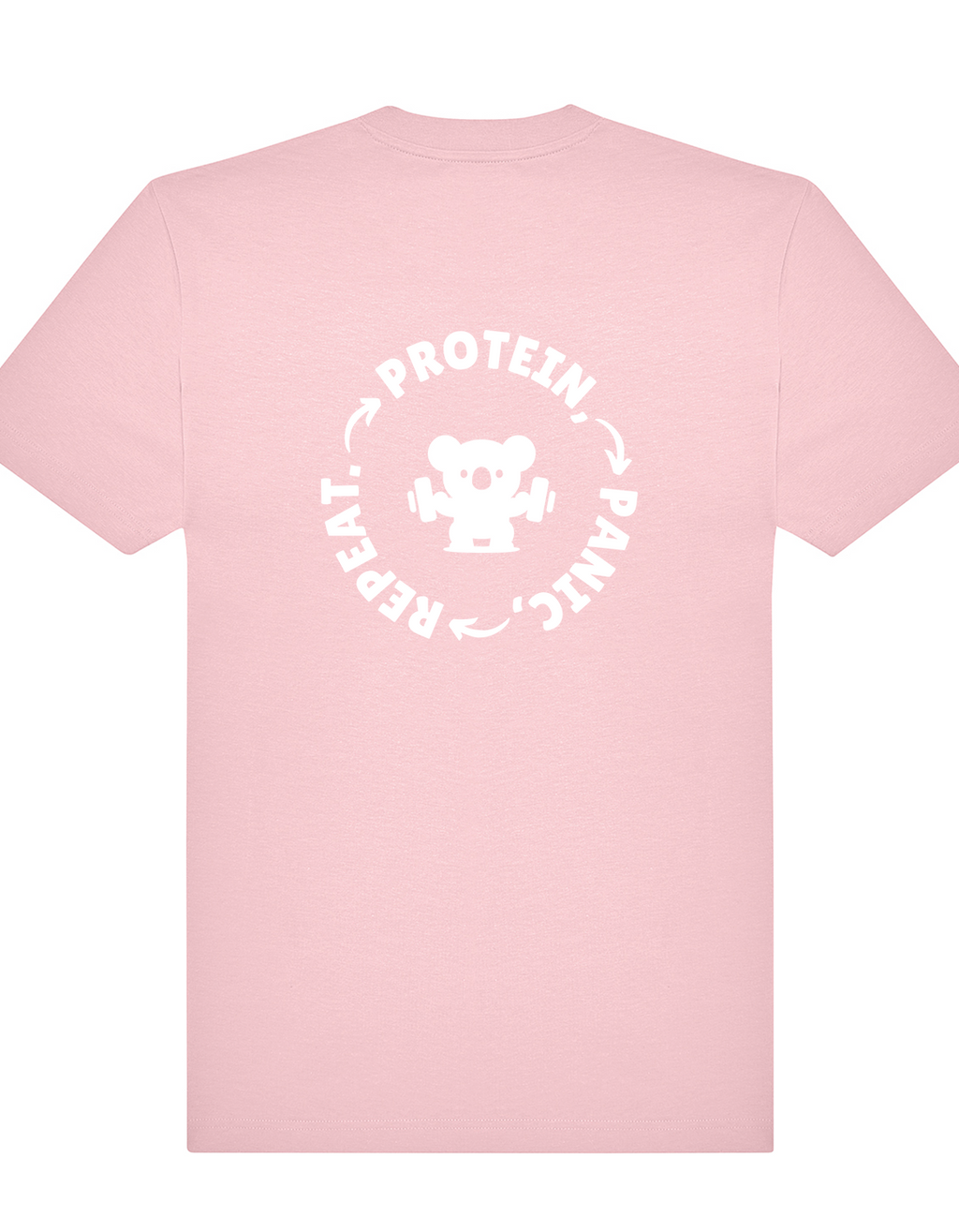 Protein, Panic, Repeat. – Oversized Gym Tee (Unisex)