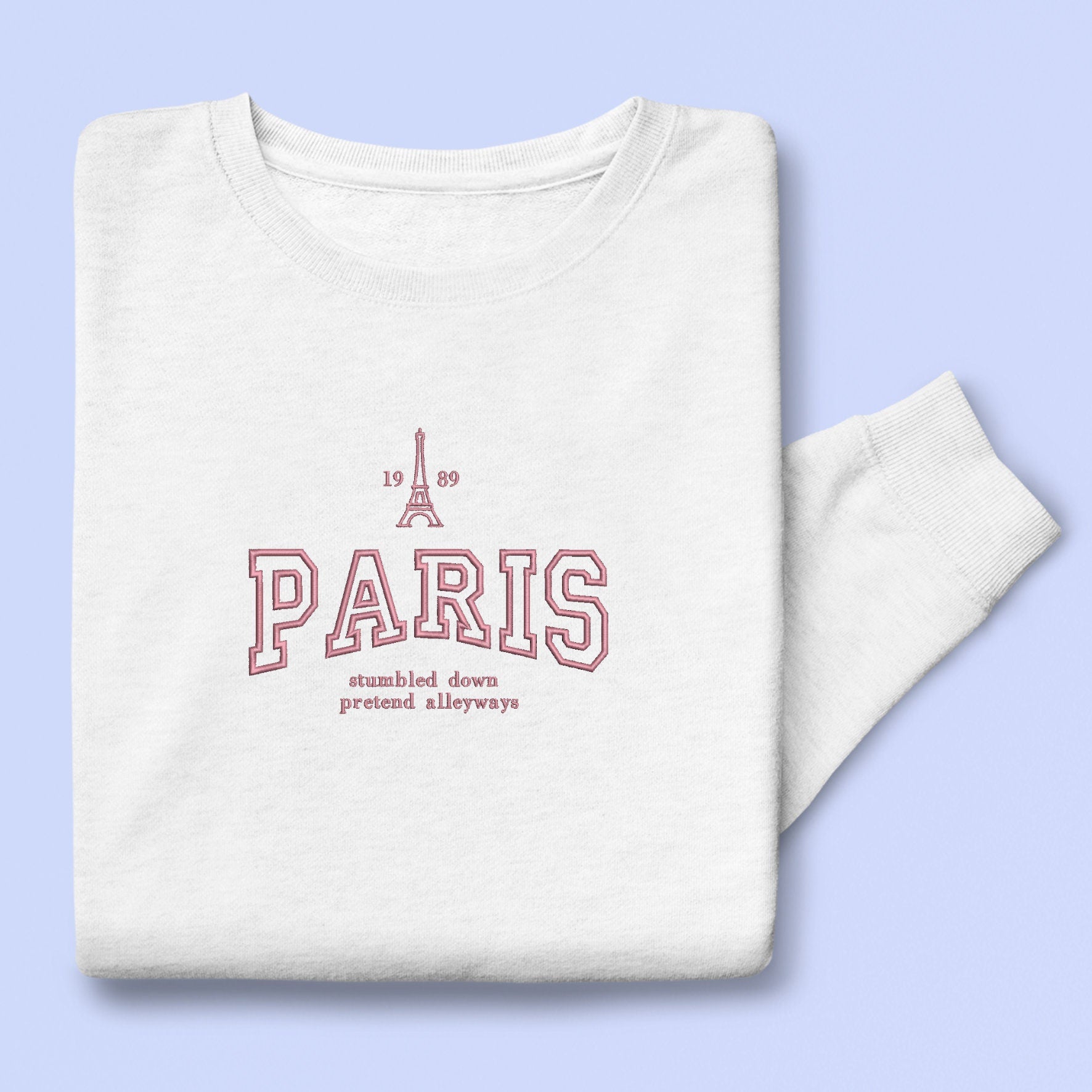 EMBROIDERED PARIS, Midnights, 1989, the eras tour, Crewneck