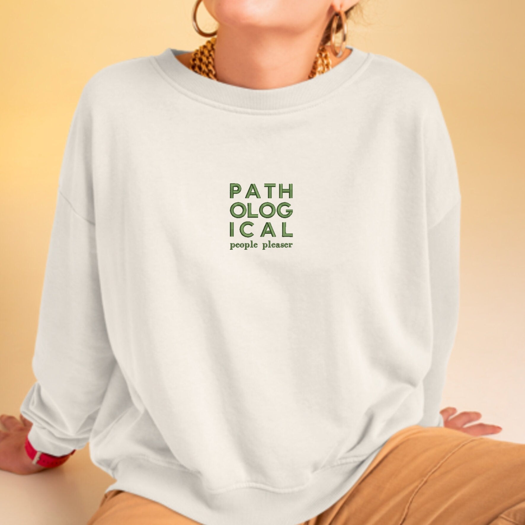 You're losing me, pathological people pleaser, Embroidered crew neck, the eras tour, t.s , crewneck